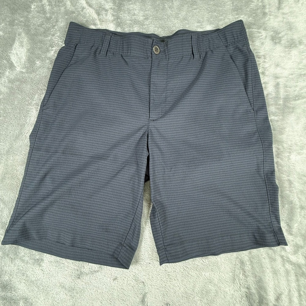 Under Armour Heat Gear Men's Stretch Golf Shorts 34 Blue/Black Pin Style 1309553